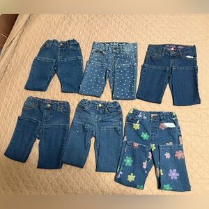 6 pairs Toddler Girls Jeans Bundle